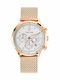 Pierre Lannier Herrenuhr 43mm Chronograph Batterie mit Rose Gold Metallarmband