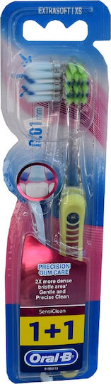 Oral-B SensiClean Precision Gum Care Periuță de dinți Ultra moale Albastru 2buc