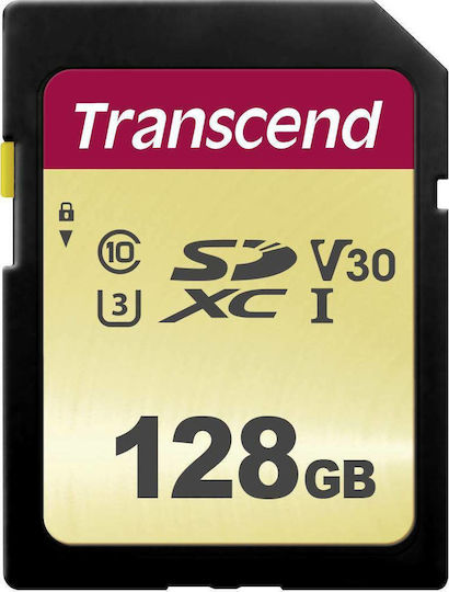 Transcend 500S SDXC 128GB Class 10 U3 V30 UHS-I