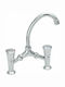 Viospiral Corona Tall Sink Faucet Silver