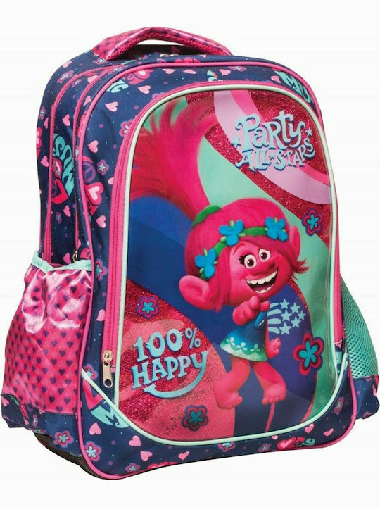 Gim Trolls Happy Music School Bag Backpack Elementary, Elementary Multicolored