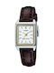 Casio Watch with Leather Strap Brown LTP-V007L-7E2