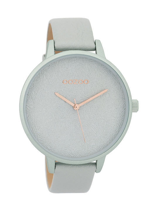 Oozoo Timepieces Watch with Gray Leather Strap