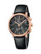 Calvin Klein Posh Men's Watch 43mm Chronograph Battery with Black Leather Strap