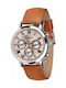 Guardo Watch Battery with Brown Leather Strap 114503