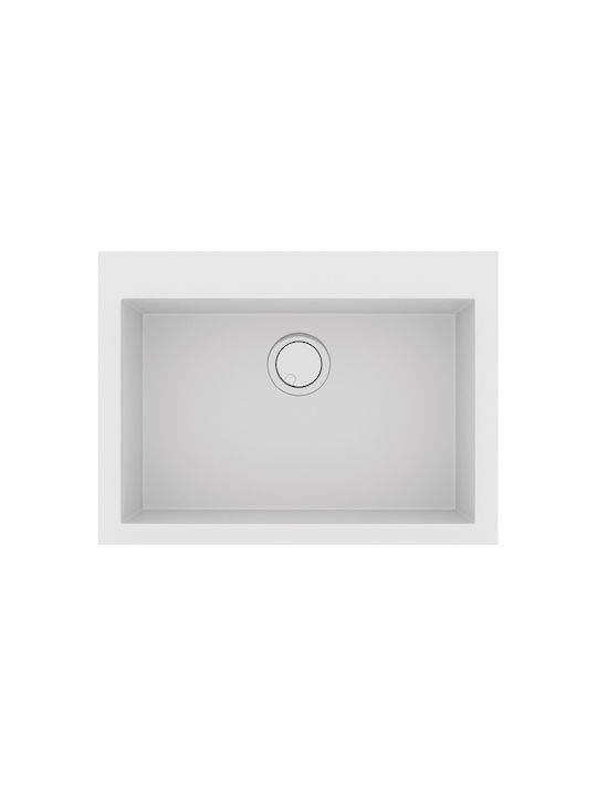 Sanitec Ultra Granite Drop-In Мивка от Синтетичен Гранит Ш70xД50см Bianco