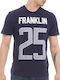 Franklin & Marshall T-shirt Bărbătesc cu Mânecă Scurtă Albastru marin