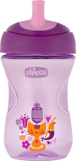 Chicco Advanced Cup Easy Drinking Cana de antrenament pentru bebeluși Plastic Violet pentru 18m+m+ 266ml 06941-10