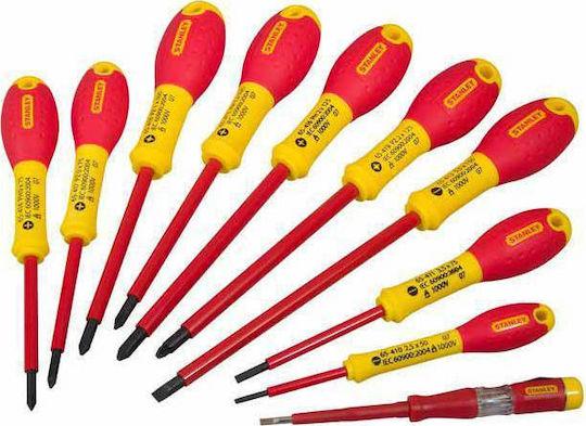 Stanley Σετ 10 Κατσαβίδια Ηλεκτρολόγου VDE 1000V Fatmax