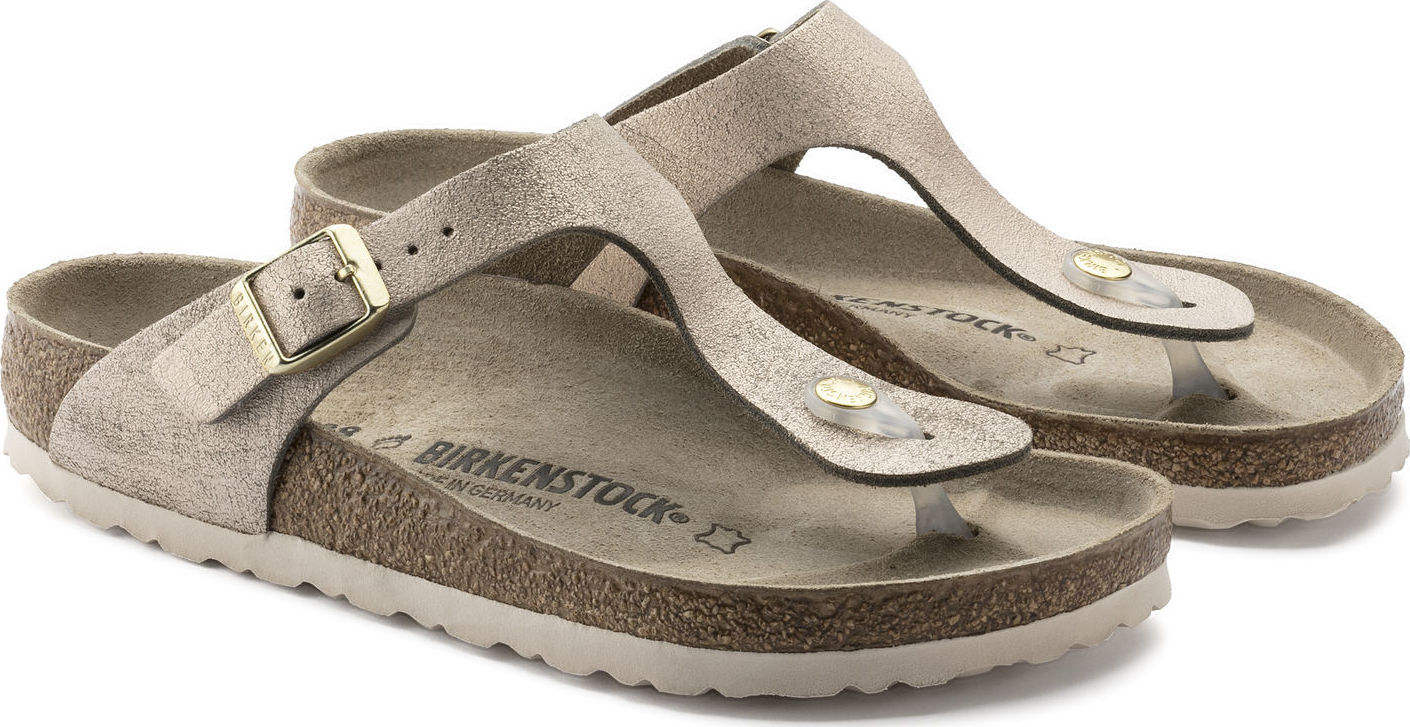 washed metallic rose birkenstock