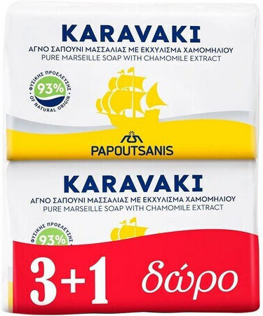Papoutsanis Karavaki Seife Kamille 4x125gr