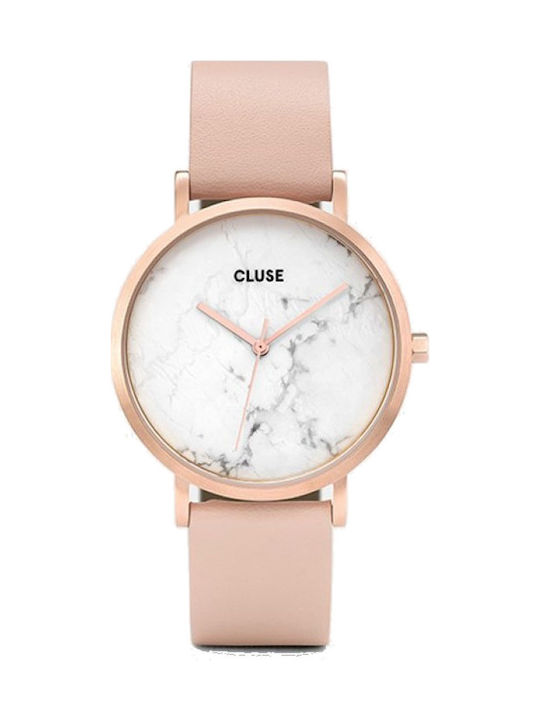 Cluse La Roche Petite Uhr mit Rosa Lederarmband