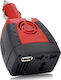 Invertor Auto 100W pentru Convertirea 12V DC în 220V AC cu 1xUSB