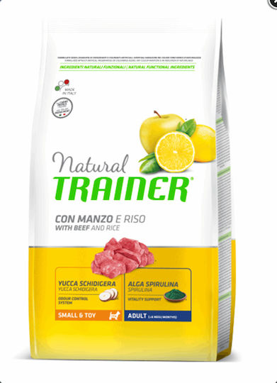 Natural Trainer Adult Mini 2kg Hrană Uscată pentru Câini Adulţi de Rase Mici cu Orez și Vițel