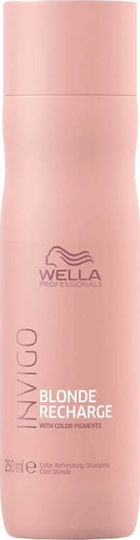 Wella Invigo Blonde Recharge Cool Blonde Σαμπουάν Αναδόμησης/Θρέψης & Ενυδάτωσης για Βαμμένα Μαλλιά 250ml