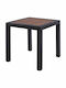 Sabra Auxiliary Outdoor Table with Polywood Surface and Aluminum Frame Gray 45x45x45.5cm