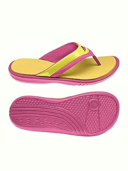 Adidas Παιδικές Σαγιονάρες Flip Flops Κίτρινες Novellito