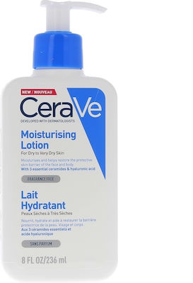 CeraVe Moisturising Ενυδατική Lotion Σώματος με Υαλουρονικό Οξύ για Ξηρές Επιδερμίδες 236ml