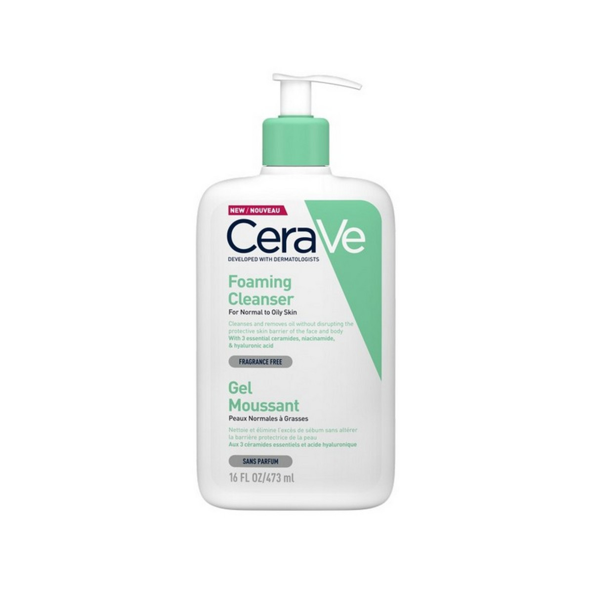 CeraVe Foaming Cleanser Gel Καθαρισμού Προσώπου 473ml