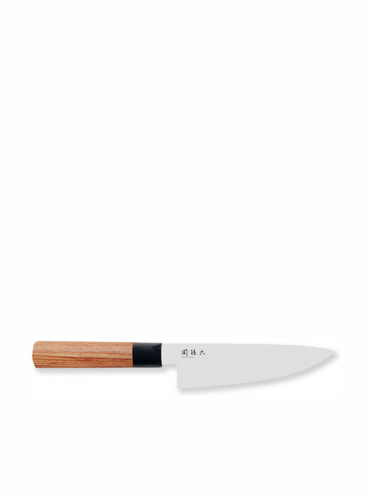 Kai Seki Magoroku Red Wood Μαχαίρι Chef από Ανοξείδωτο Ατσάλι 15cm MGR-0150C