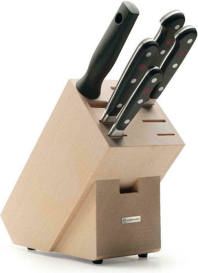 Wusthof Classic Messerset mit Block aus rostfreiem Stahl 7Stück