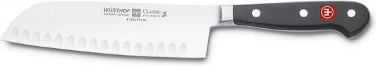Wusthof Classic Cuțit Santoku din Oțel Inoxidabil Negru 17cm