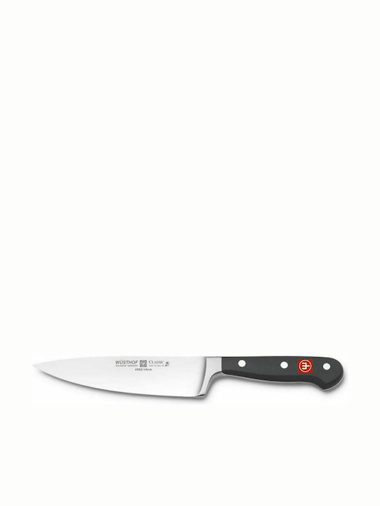 Wusthof Classic Μαχαίρι Chef από Ανοξείδωτο Ατσάλι Black 16cm 4582-16 1030100116