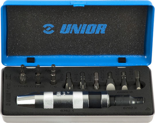 Unior 6762 Screwdriver Ratchet with 14 Interchangeable Tips