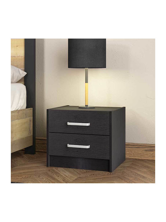 Bedside Table Olympus Wooden Wenge 47.5x40.5x40.5cm