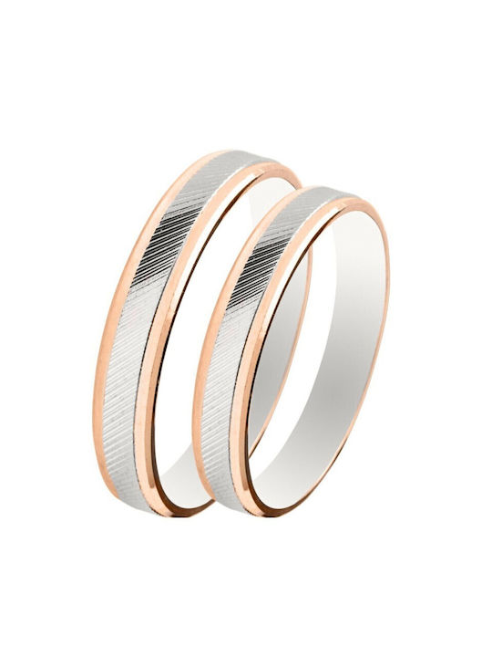 Ring SL27G Roségold & Weißgold MASCHIO FEMMINA Slim 9 Karat Ring Größe:41 (Stückpreis)