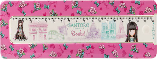 Santoro Gorjuss Cityscape Rosebud Pencil Case with 1 Compartment Pink