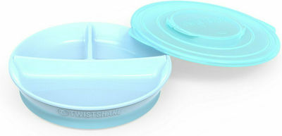 Twistshake Baby Food Plate Divided Plate made of Plastic Blue