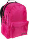 Must Monochrome Double School Bag Backpack Junior High-High School in Fuchsia color 25lt