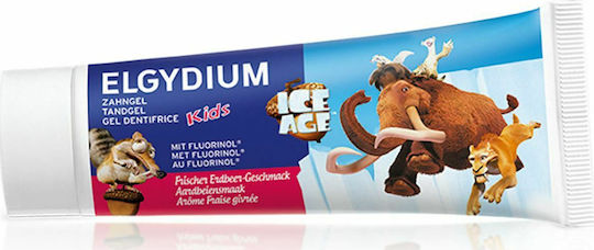 Elgydium Kids Ice Age Toothpaste with Taste of Strawberry for 3+ years 50ml 1000 ppm