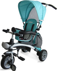 Miko X3 Kids Tricycle with Storage Basket, Push Handle & Sunshade for 10+ Months Turquoise X3Petrol