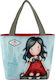 Santoro School Insulated Shoulder Lunch Bag Light Blue Gorjuss