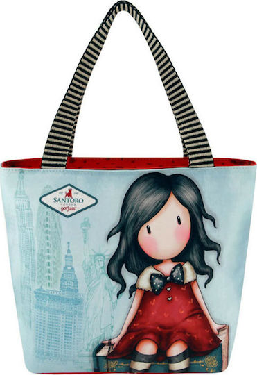 Santoro School Insulated Shoulder Lunch Bag Light Blue Gorjuss
