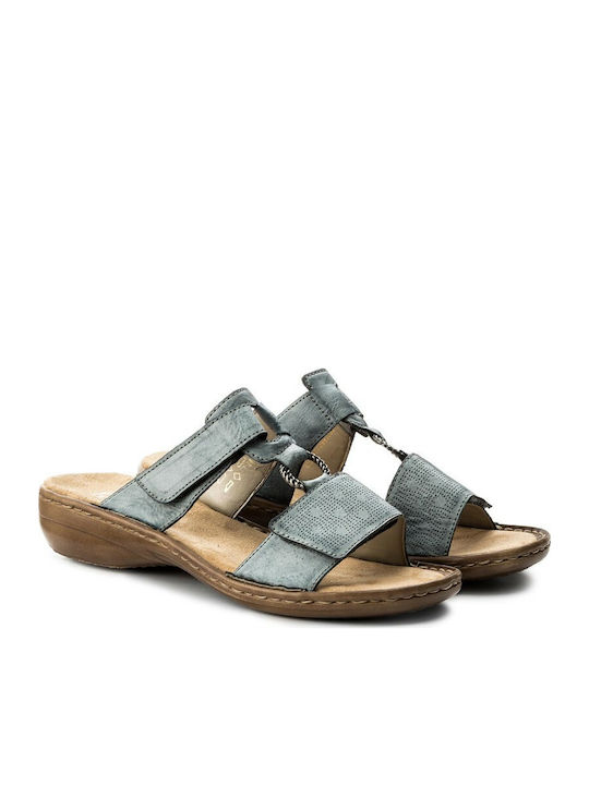 Rieker Damen Flache Sandalen in Blau Farbe