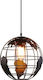 GloboStar Earth Pendant Lamp E27 Black