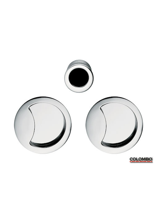 Colombo Design Χρώμιο Door Flush Handle ID211 57mm (Hole Centers 48mm)