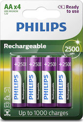 Philips AA 2500mAh 1.2V 4 бр