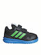 Altarun Altarun Kids Sports Shoes Running with Hoop & Loop Closure Carbon / Vivid Green / Bright Blue