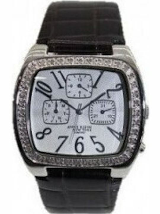 Anne Klein Damen Uhr mit Schwarz Lederarmband
