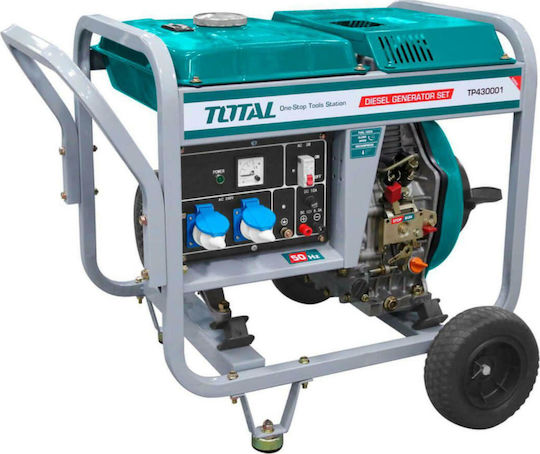Total Generators Erdöl mit Kickstart, Rädern und maximaler Leistung 3.5kVA