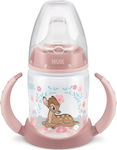 Nuk Classics First Choice Bambi 6-18m Educational Sippy Cup Plastic with Handles Pink for 6m+m+ 150ml 10.743.313