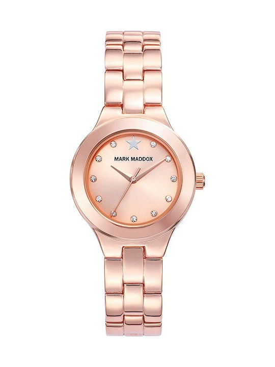 Mark Maddox Watch with Pink Gold Metal Bracelet MM7010-97