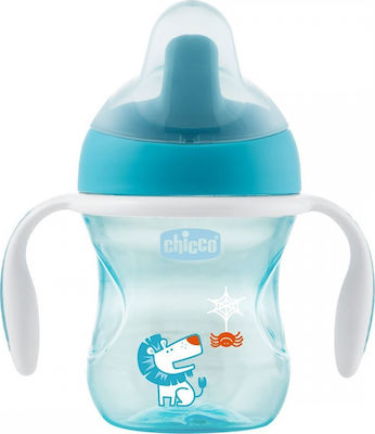 Chicco Training Cup Cana de antrenament Plastic cu mânere Blue Lion Cub pentru 6m+m+ 200ml