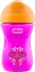 Chicco Advanced Cup Easy Drinking Cana de antrenament Plastic Pink/Orange pentru 12m+m+ 266ml