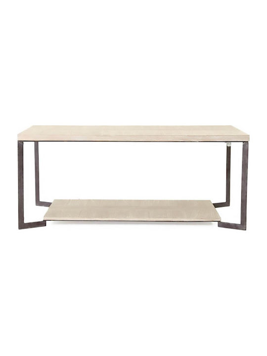 Square Coffee Table Veronique Metal Brown L115xW60xH49cm.