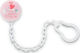 Nuk Chain Pacifier Baby Rose made of Plastic He...